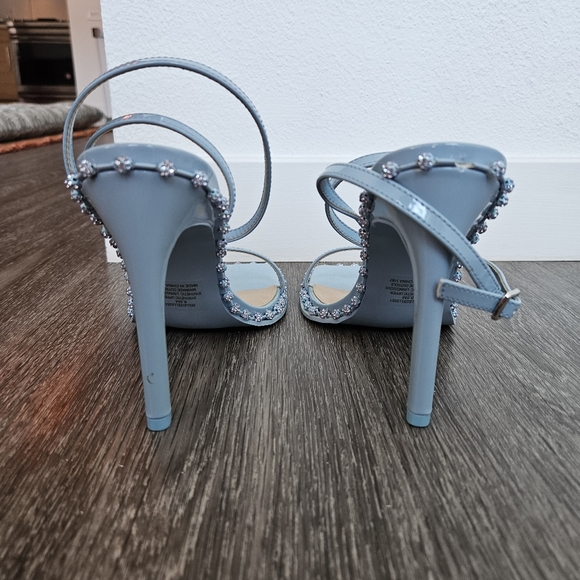 Sky Blue Crystal Heels - Picture 6 of 9